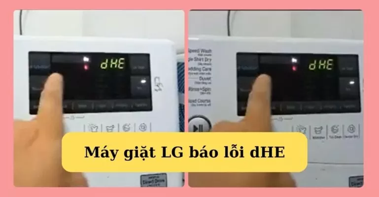 Máy giặt LG báo lỗi dHE