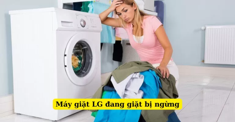 máy giặt lg đang giặt bị ngừng