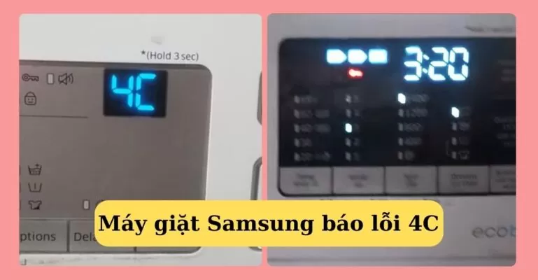 Máy giặt Samsung báo lỗi 4C
