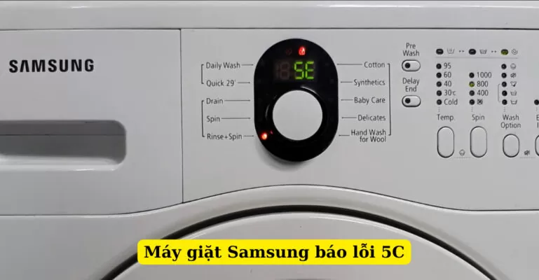 máy giặt samsung báo lỗi 5c