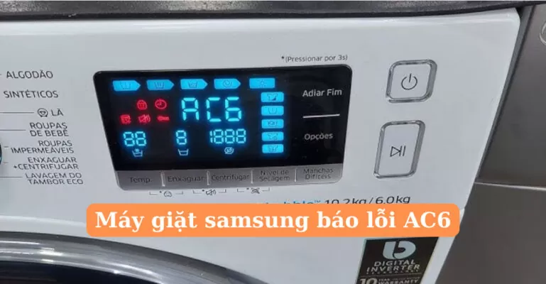 máy giặt samsung báo lỗi ac6