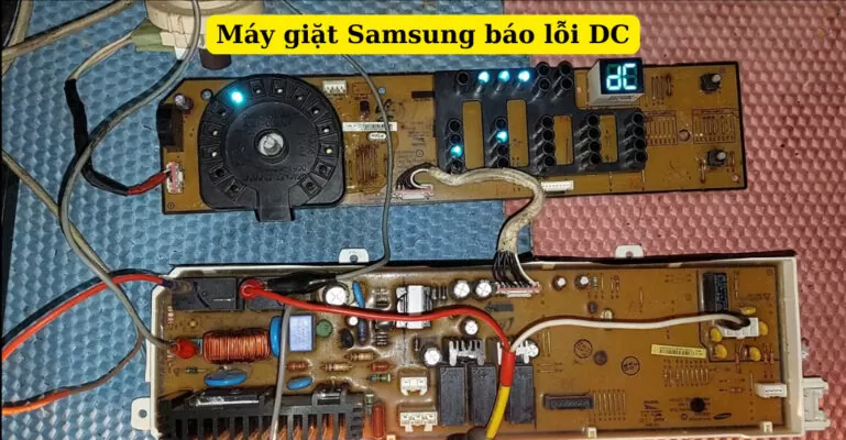 máy giặt samsung báo lỗi dc