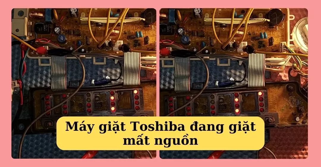 Máy giặt Toshiba đang giặt mất nguồn