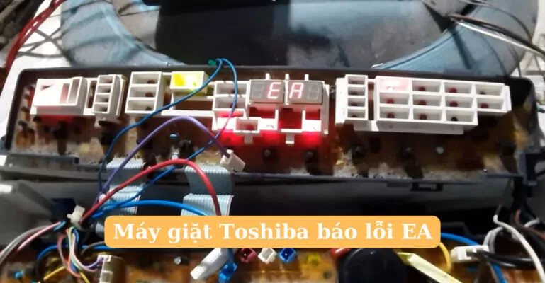 máy giặt toshiba báo lỗi ea
